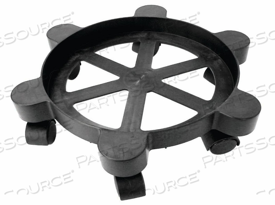 ROUND BUCKET DOLLY - BLACK by TCD Parts Inc