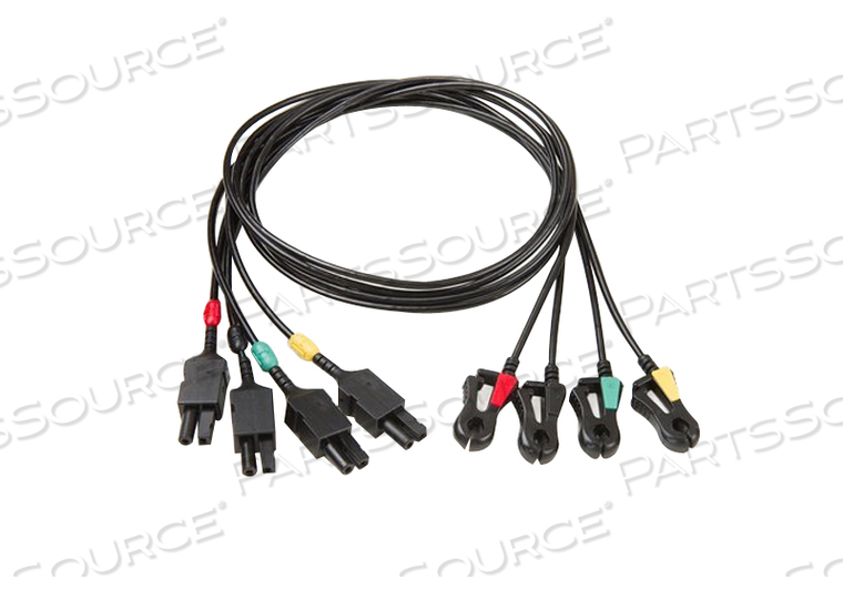 ECG LEAD WIRES STANDARD 4 LEAD SET, AHA COLOR CODE GRABBER, 30 IN by Ivy Biomedical