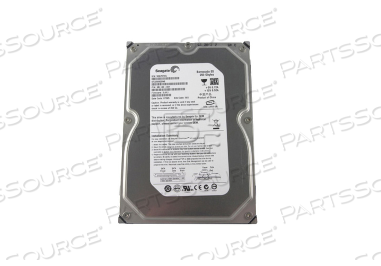 HARD DRIVE, 250 GB, 7200 RPM, 13 W, SATA, SATA 300 - 3.0 GBPS ELECTRICAL INTERFACE, 3.5 IN X 1 IN LFF FORM FACTOR, 5 TO 55 DEG C 