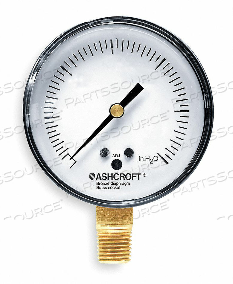 PRESSURE GAUGE 0 TO 5 PSI 2-1/2IN 1/4IN by Ashcroft Inc. PRESSURE GAUGE 0 TO 5 PSI 2-1/2IN 1/4IN by Ashcroft Inc.