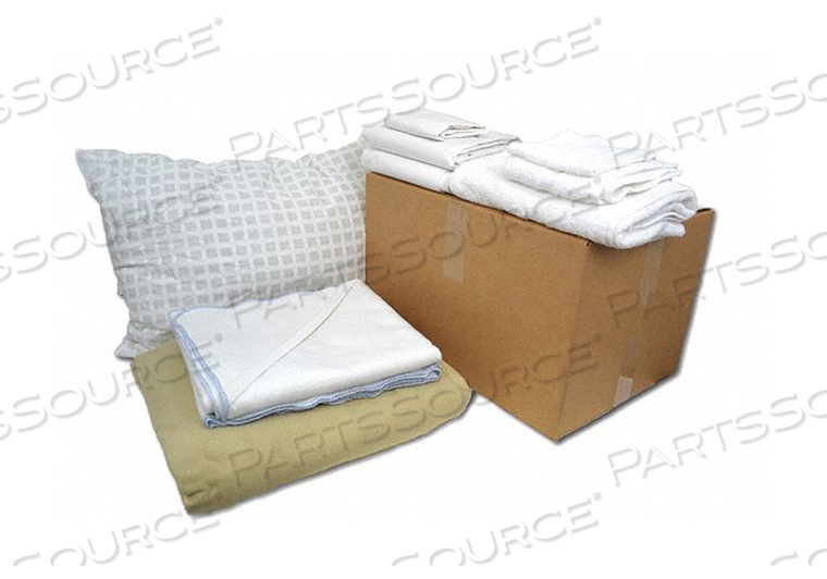BEDDING/BATH KIT EMERGENCY SHELTER DORMS by R&R Textile Mills, Inc.