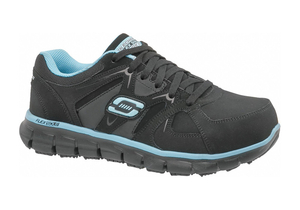 ATHLETIC SHOE 6-1/2 WIDE BLACK ALLOY PR by Skechers