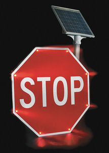 LED STOP SIGN STOP WHITE/RED by Tapco