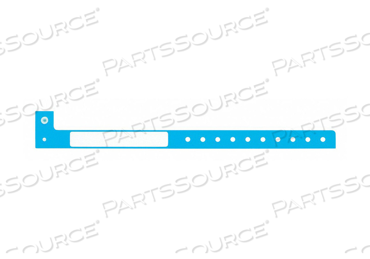 ID WRISTBAND PLASTIC L-SHAPED BLUE PK500 by Identiplus