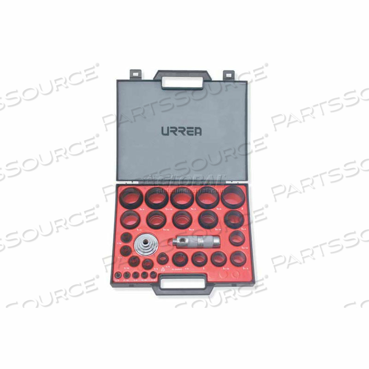 HOLLOW PUNCH SET, 1/8" TO 2", 27 PIECES by Urrea Professional Tools