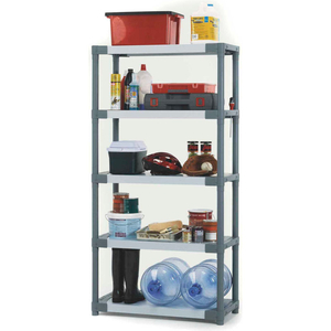 PLASTIC SOLID SHELVING 36"W X 16"D X 70"H CAPACITY 200 LBS by Grosfillex