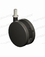 TWIN WHEEL SWIVEL CASTER, 165 LB LOAD, 2.9528 IN DIA, TPE, BLACK, THREADED STEM MOUNT, 3-1/4 IN by Service Caster Corporation