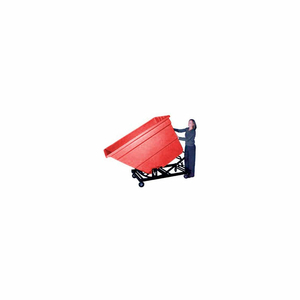 PLASTIC SELF-DUMPING FORKLIFT HOPPER W/ CASTER BASE, 1-7/10 CU. YD., 1200 LBS. CAP., RED by Bayhead Products