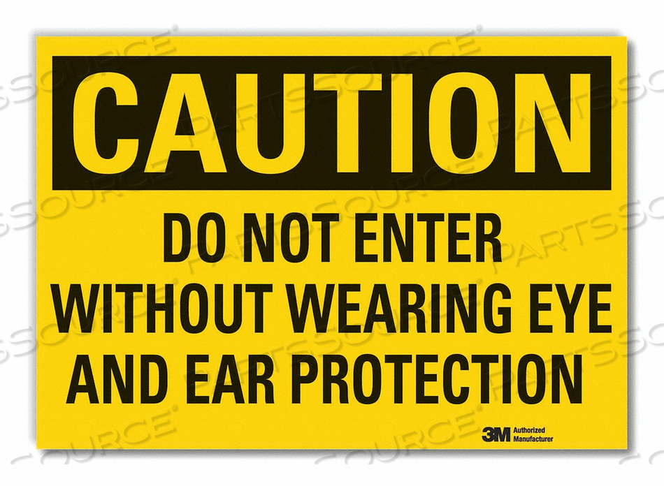 CAUTION SIGN 3-1/2 IN H VINYL by Lyle Signs Inc.