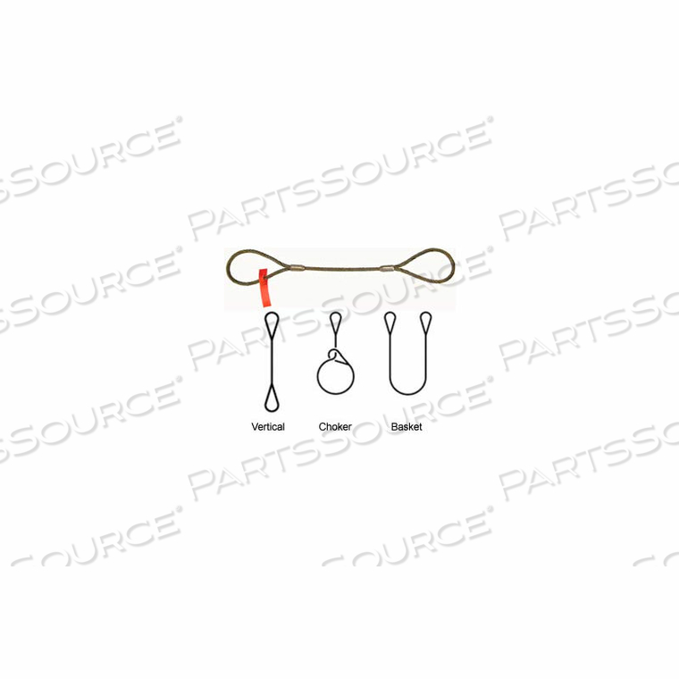 PERMALOC WIRE ROPE SLING 5/8" X 4' EYE TO EYE by Lift-All