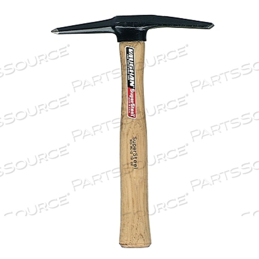 WELDER'S CHIPPING HAMMER, 11-1/8 IN OAL, 12 OZ HEAD, CHISEL AND POINTED TIP, HICKORY HANDLE by Vaughan WELDER'S CHIPPING HAMMER, 11-1/8 IN OAL, 12 OZ HEAD, CHISEL AND POINTED TIP, HICKORY HANDLE by Vaughan