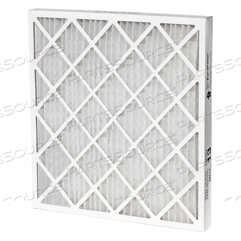 PLEATED AIR FILTER, HIGH CAPACITY, SYNTHETIC, MERV 13, 16X20X4 by PuraFilter