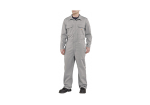 FLAME-RESISTANT COVERALL GRAY 46 REGULAR by Carhartt