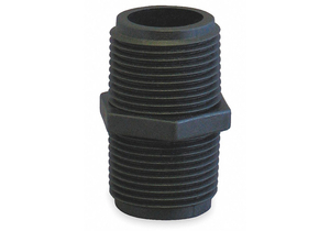 HEX NIPPLE, 1/4 IN X 1/4 IN FITTING PIPE SIZE, SCHEDULE 80, MALE NPT X MALE NPT, 300 PSI, BLACK by Banjo HEX NIPPLE, 1/4 IN X 1/4 IN FITTING PIPE SIZE, SCHEDULE 80, MALE NPT X MALE NPT, 300 PSI, BLACK by Banjo