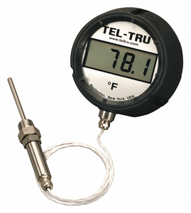 DIGITAL PANEL MOUNT THERMOMETER RTD 7 H by Tel-Tru Manufacturing Co.