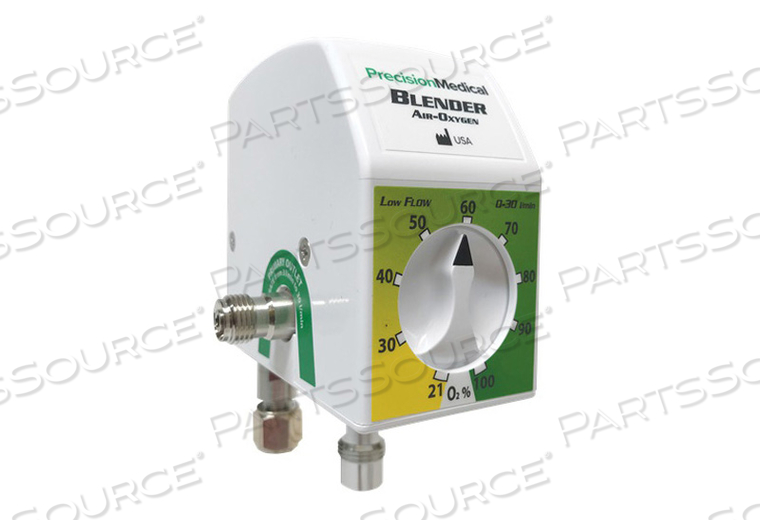 LOW FLOW BLENDER, 15 TO 40 DEG C, 3 TO 30 LPM PRIMARY OUTLET, 0 TO 30 LPM AUXILIARY OUTLET FLOW, +/-3%, 2.25 IN X 4.10 IN, 2.9 LB by Precision Medical, Inc.