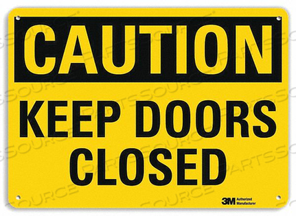 SAFETY SIGN KEEP DOORS CLSD 10IN.H by Lyle Signs Inc.