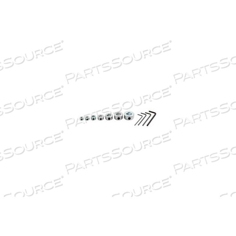DRILL STOP SET SCREW COLLAR KIT, 7-PIECE, HEX KEYS by Climax Metal Products
