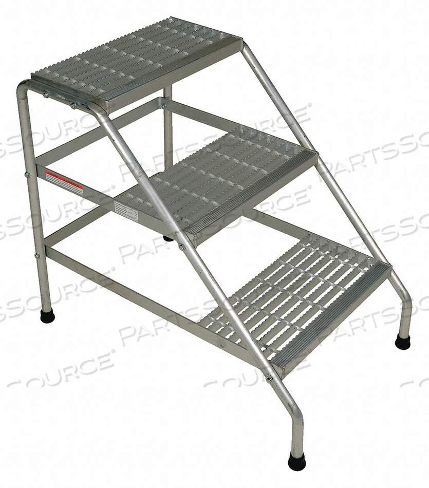 ALUMINUM STEP STAND - 3 STEP - KNOCK-DOWN by Vestil Manufacturing Corp.