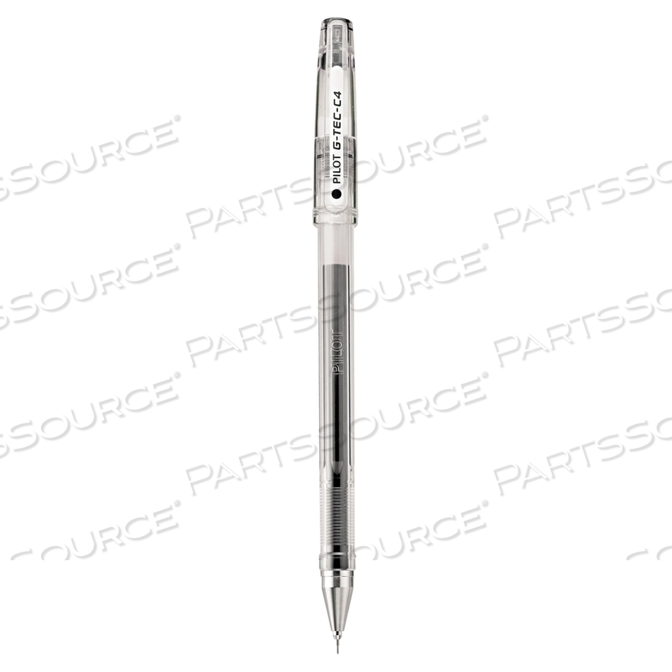 G-TEC-C ULTRA GEL PEN, STICK, EXTRA-FINE 0.4 MM, BLACK INK, CLEAR BARREL by Pilot