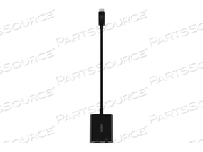 ROCKSTAR, USB-C TO HEADPHONE JACK / CHARGING ADAPTER, USB-C MALE TO MINI JACK, USB-C FEMALE, 7.7 IN, USB POWER DELIVERY (60W) by Belkin ROCKSTAR, USB-C TO HEADPHONE JACK / CHARGING ADAPTER, USB-C MALE TO MINI JACK, USB-C FEMALE, 7.7 IN, USB POWER DELIVERY (60W) by Belkin