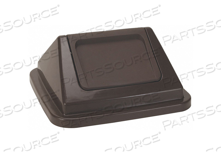 GRAINGER TRASH CAN TOP, FOR 23 GAL CNTNR CAP, 16 IN WD/DIA, SWING, PLASTIC, BROWN, 4PGR2, SQUARE by Tough Guy