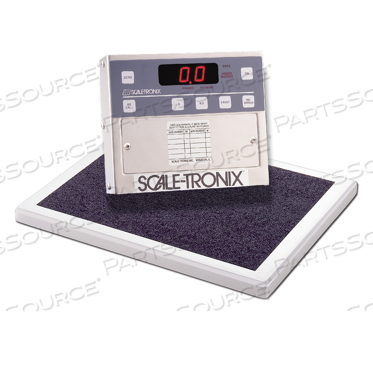 FLUSH-MOUNTED IN-FLOOR SCALE, 825 LB/375 KG, WITH STANDARD WEIGHT (LB/KG), PRINTER AND EXTERNAL READOUT 