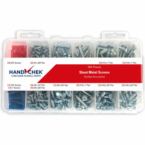 SHEET METAL SCREW ASSORTMENT 365 PIECE by Flint Hills Trading