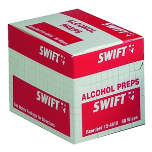 ALCOHOL WIPES, 70% ISOPROPYL ALCOHOL by North Safety
