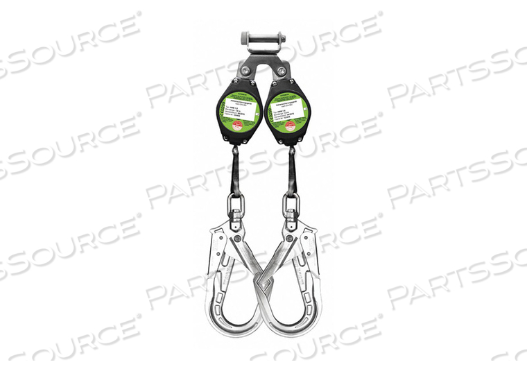 SRL-50602-6LE SELF-RETRACTING LIFELINE, 6'L, DYNEEMA WEBBING, TWIN LEG, STEEL REBAR by SureWerx SRL-50602-6LE SELF-RETRACTING LIFELINE, 6'L, DYNEEMA WEBBING, TWIN LEG, STEEL REBAR by SureWerx