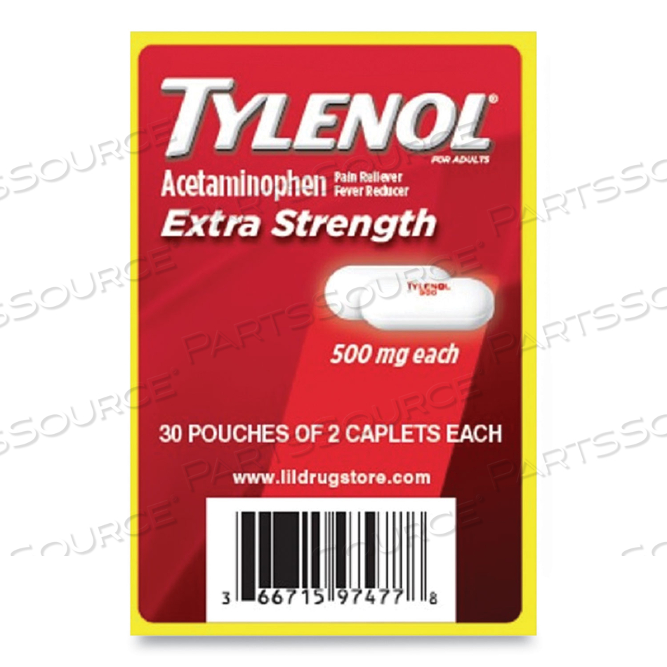 ACETAMINOPHEN, 500MG, EXTRA STRENGTH CAPLETS, REFILL, 2 /PACKET by Tylenol