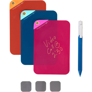 VERSANOTES STARTER PACK REUSABLE NOTES, 4 X 6, THREE ASSORTED COLOR NOTES PLUS PEN by Boogie Board