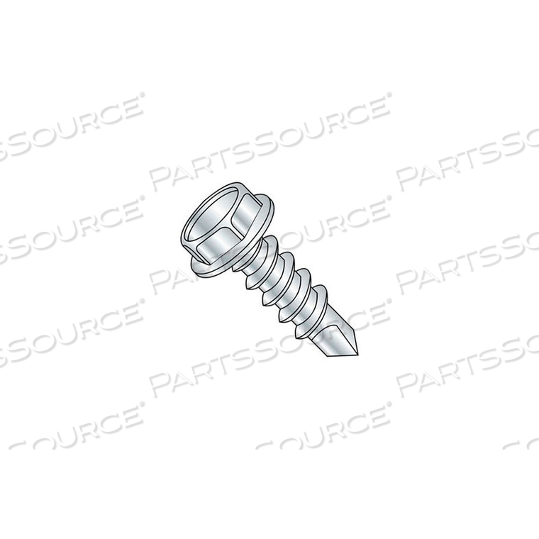 1/4-14 X 1" PROFERRED SELF-DRILLING SCREW - IND. HEX WASHER UNSLOTTED HEAD - ZINC - PKG OF 5 LBS by Brighton Best
