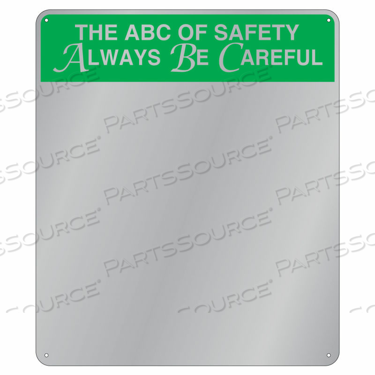 ACRYLIC SAFETY MESSAGE MIRROR, INDOOR, 29"X16", "THE ABC OF SAFETY" by Se-Kure Domes & Mirrors ACRYLIC SAFETY MESSAGE MIRROR, INDOOR, 29"X16", "THE ABC OF SAFETY" by Se-Kure Domes & Mirrors