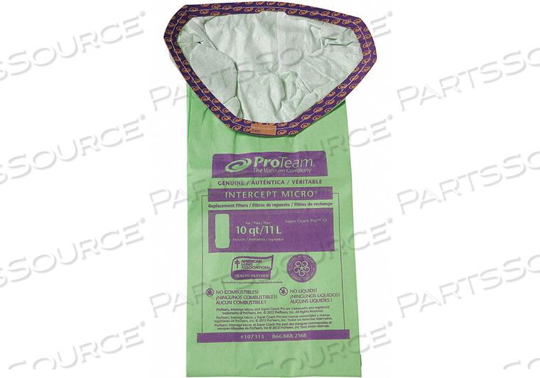 VACUUM BAG FOR BACKPACK VAC PK10 by Proteam VACUUM BAG FOR BACKPACK VAC PK10 by Proteam