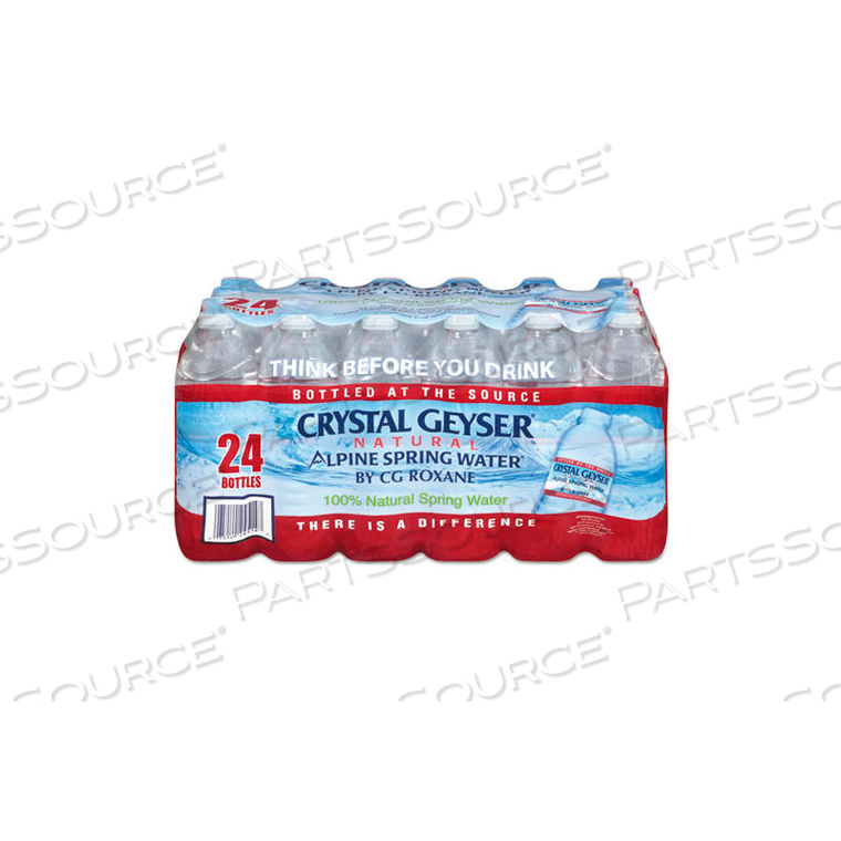 CRYSTAL GEISER100% NATURAL ALPINE SPRING WATER BOTTLES, 16.9 OZ, 24/CASE by United Stationers Supply