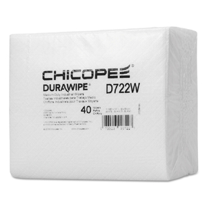 DURAWIPE MEDIUM-DUTY INDUSTRIAL WIPERS, 14.6" X 13.7, WHITE, 40/PACK, 24 PACKS/CARTON by Chicopee