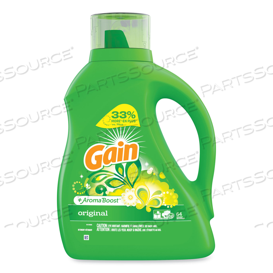 LIQUID LAUNDRY DETERGENT, GAIN ORIGINAL SCENT, 92 OZ BOTTLE, 4/CARTON 