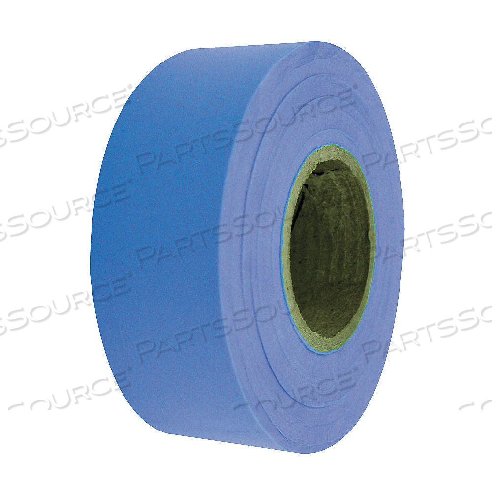 FLAGGING TAPE, FLUORESCENT BLUE, NO LEGEND, NO PATTERN, 150 FT LG, 1 3/16 IN WD, VINYL by Approved Vendor