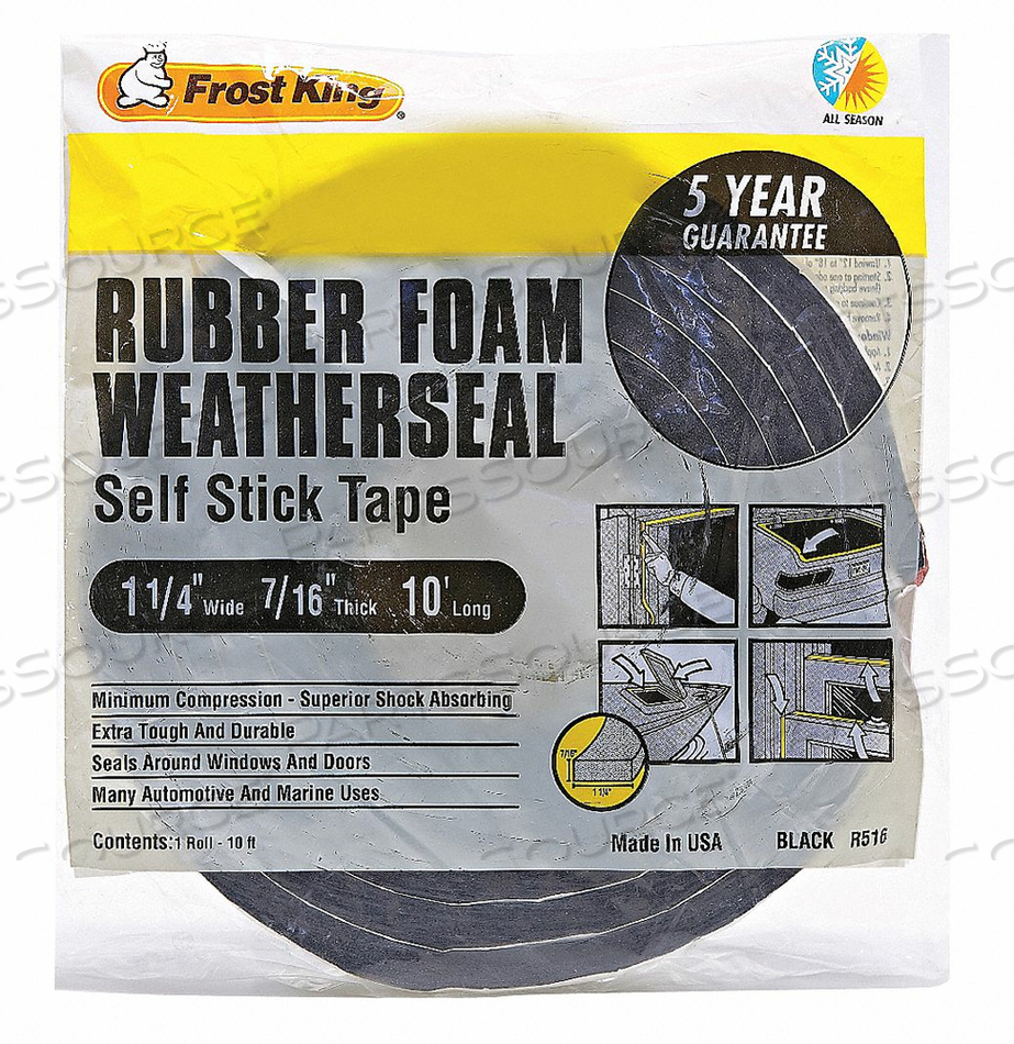 SPONGE RUBBER FOAM TAPE 1/2IN.X10 FT. by Thermwell Products Co., Inc. SPONGE RUBBER FOAM TAPE 1/2IN.X10 FT. by Thermwell Products Co., Inc.