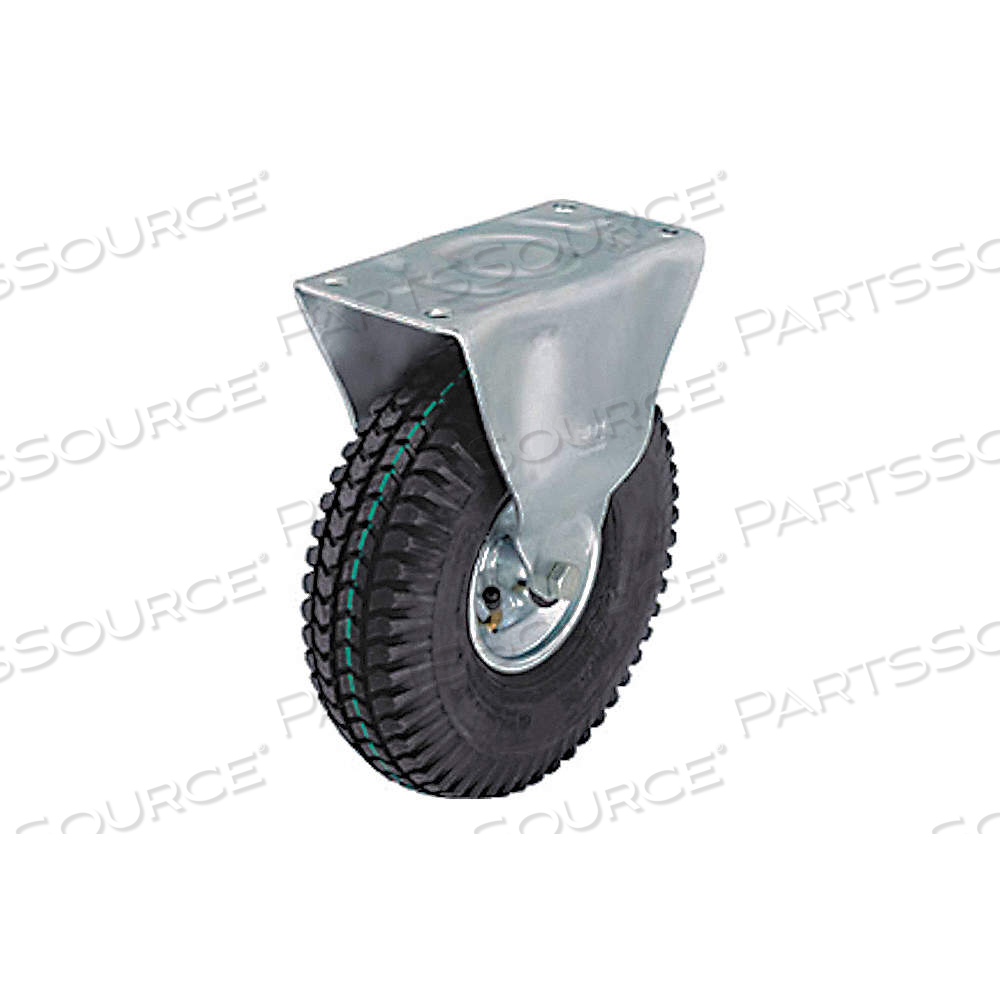 PLATE CASTER WITH PNEUMATIC WHEELS, 10 1/4 IN WHEEL DIA., 330 LB, RIGID CASTER by Approved Vendor