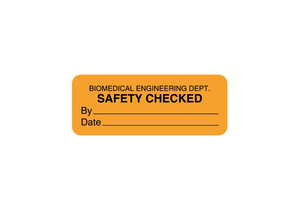 LABEL, ELECTRICAL EQUIPMENT SAFETY, FLUORESCENT PAPER, FLUORESCENT ORANGE, 2-1/4 IN X 7/8 IN, REMOVABLE ADHESIVE by United Ad Label