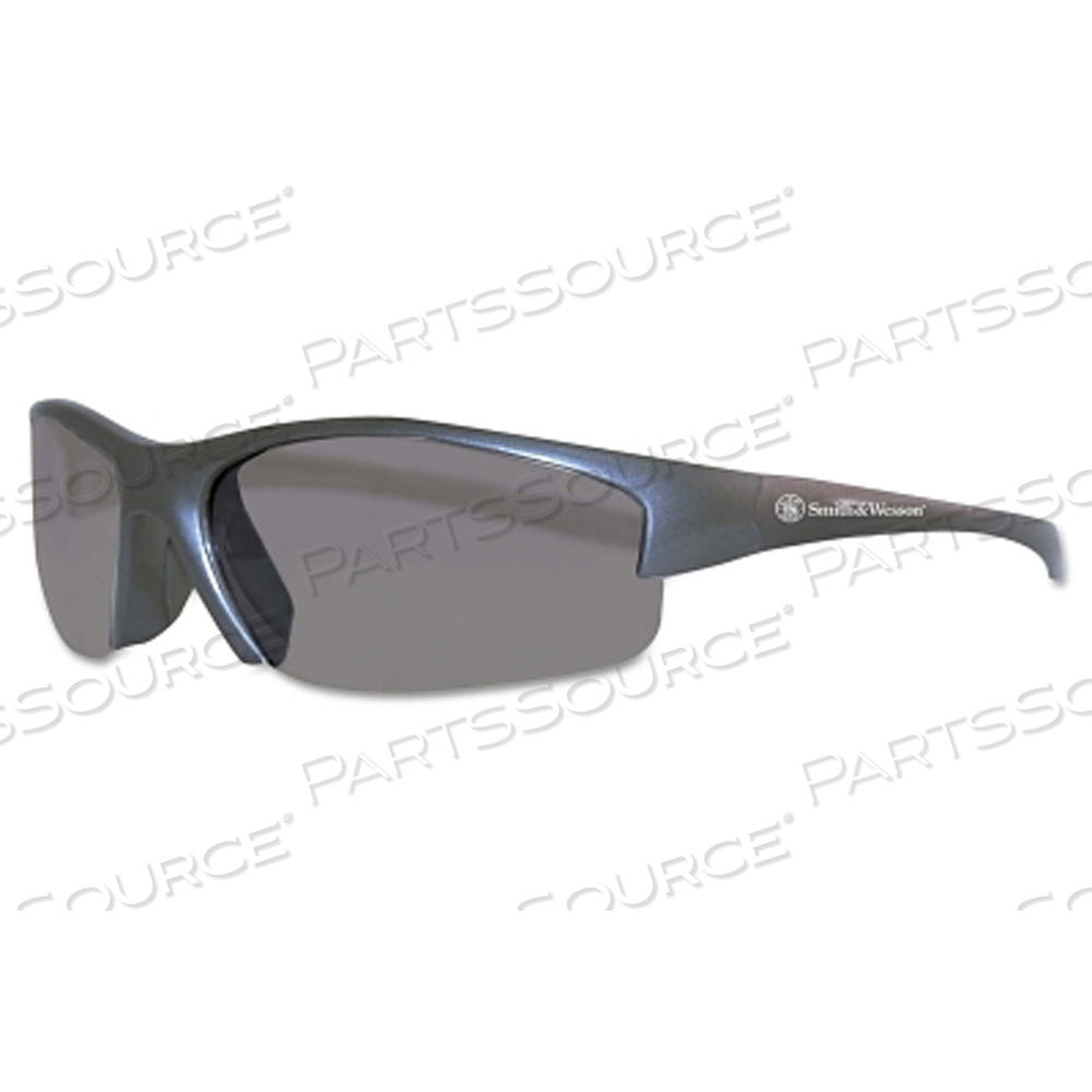 EQUALIZER SAFETY GLASSES, SMOKE POLYCARBONATE LENS, ANTI-FOG, GUNMETAL, NYLON by Smith & Wesson