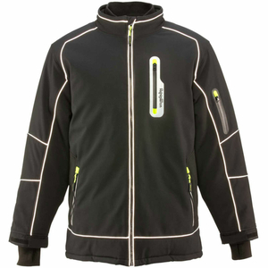 EXTREME SOFTSHELL JACKET, BLACK, -60F COMFORT RATING, L by RefrigiWear EXTREME SOFTSHELL JACKET, BLACK, -60F COMFORT RATING, L by RefrigiWear