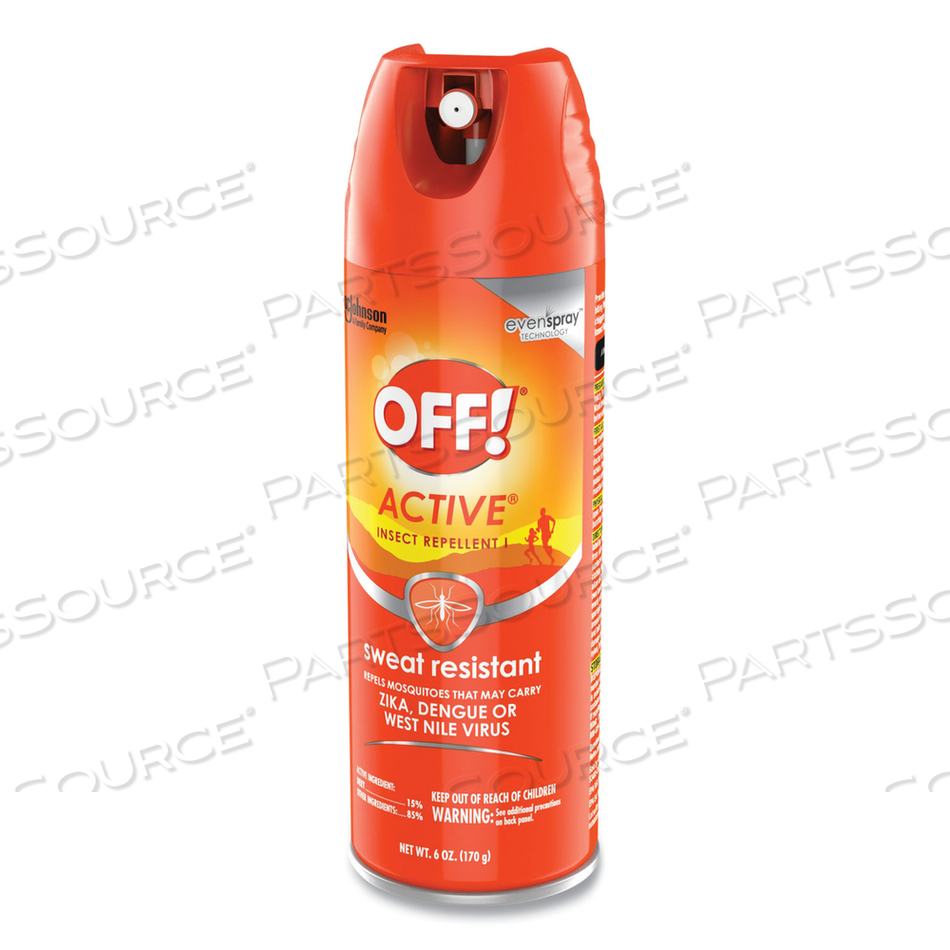 ACTIVE INSECT REPELLENT, 6 OZ AEROSOL SPRAY, 12/CARTON 