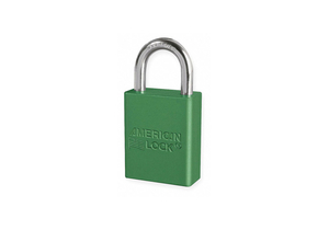 D1917 LOCKOUT PADLOCK KA GREEN 1-7/8 H by American Lock