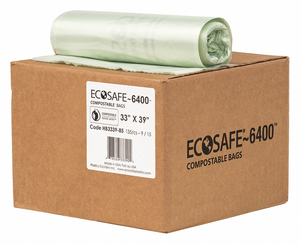 TRASH BAG 35 GAL. GREEN PK135 by Ecosafe-6400