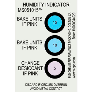 HUMIDITY INDICATOR CARD 5% 10% 15% RANGE 125 PACK by Desco