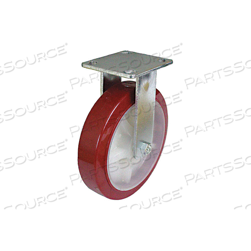 KINGPINLESS PLATE CASTER, 6 IN WHEEL DIA., 770 LB, 7 1/2 IN MOUNTING HT, HARD by Approved Vendor