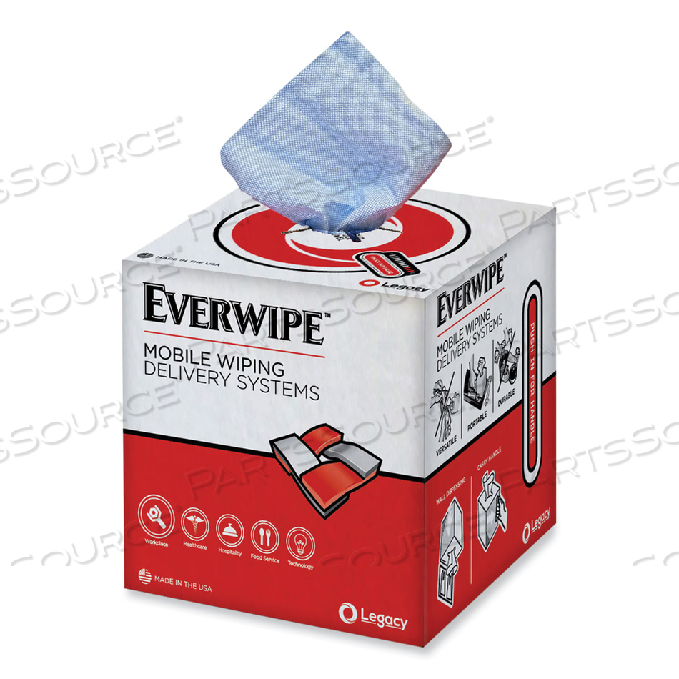 HEAVYWEIGHT BLUE WIPER, 9 X 12, 200/ROLL, 4 ROLLS/CARTON 